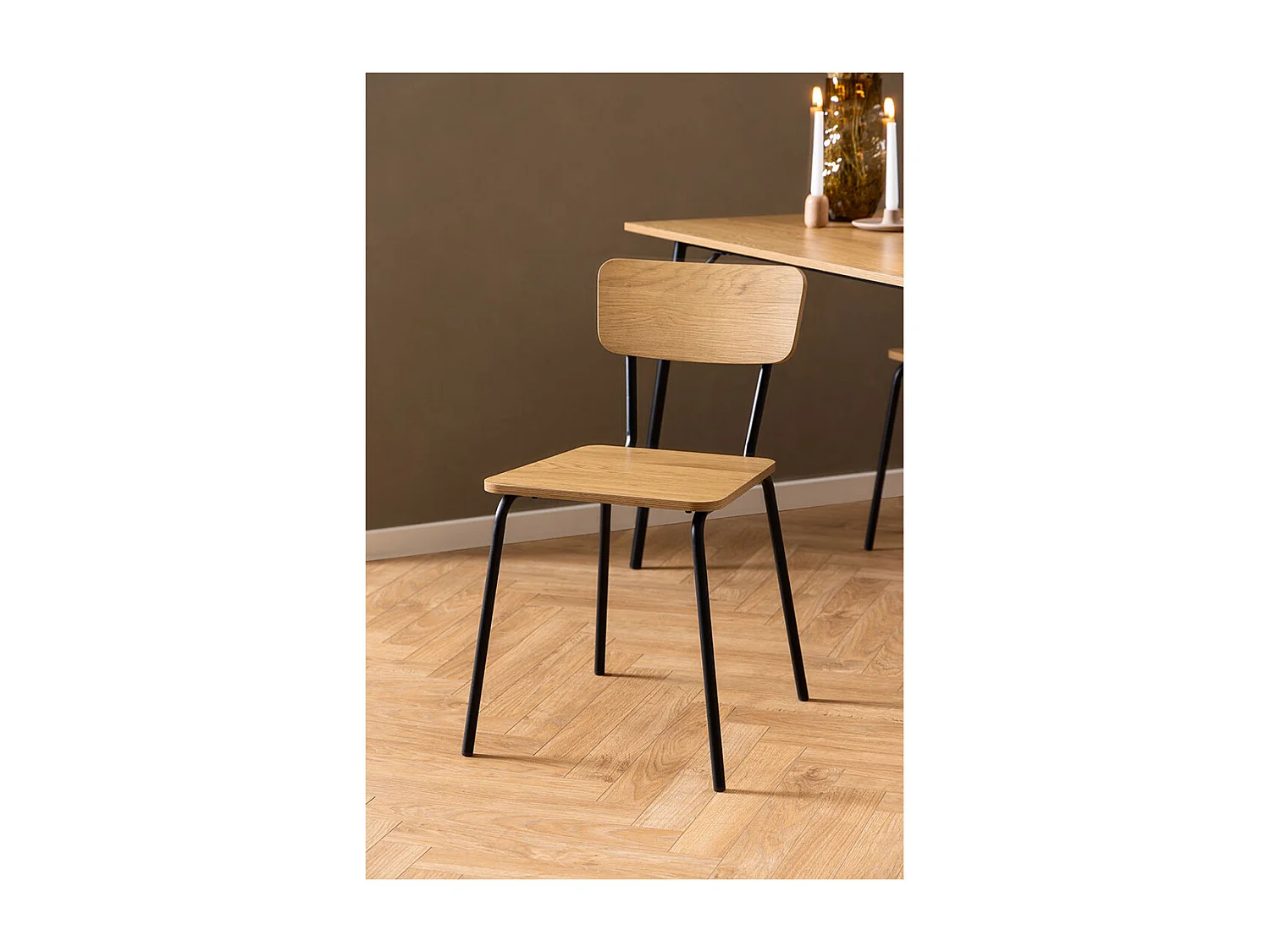 Peru chaise de salle à manger bois nature.