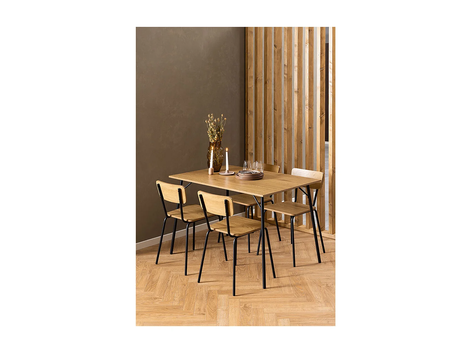 Peru chaise de salle à manger bois nature.