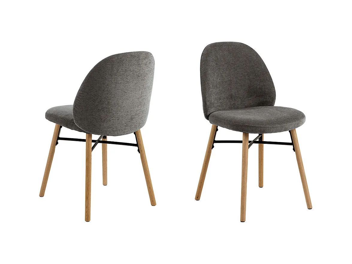 Sophia chaise de salle à manger chenille gris.