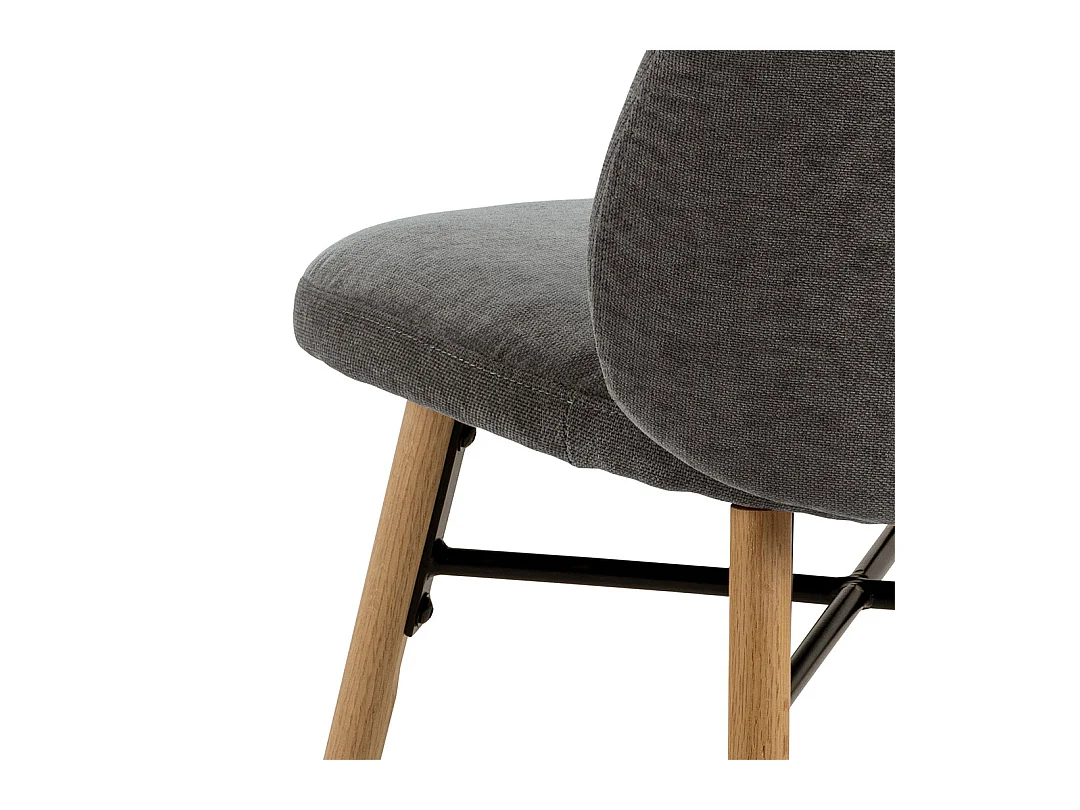 Sophia chaise de salle à manger chenille gris.