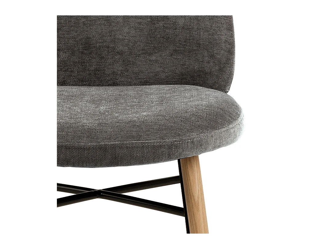 Sophia chaise de salle à manger chenille gris.