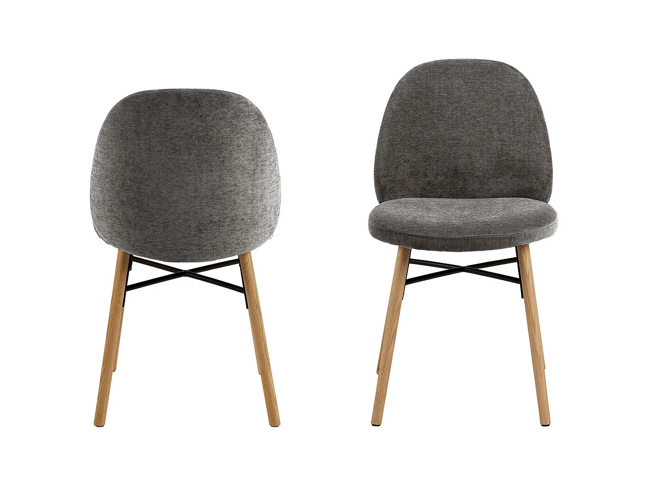 Sophia chaise de salle à manger chenille gris.