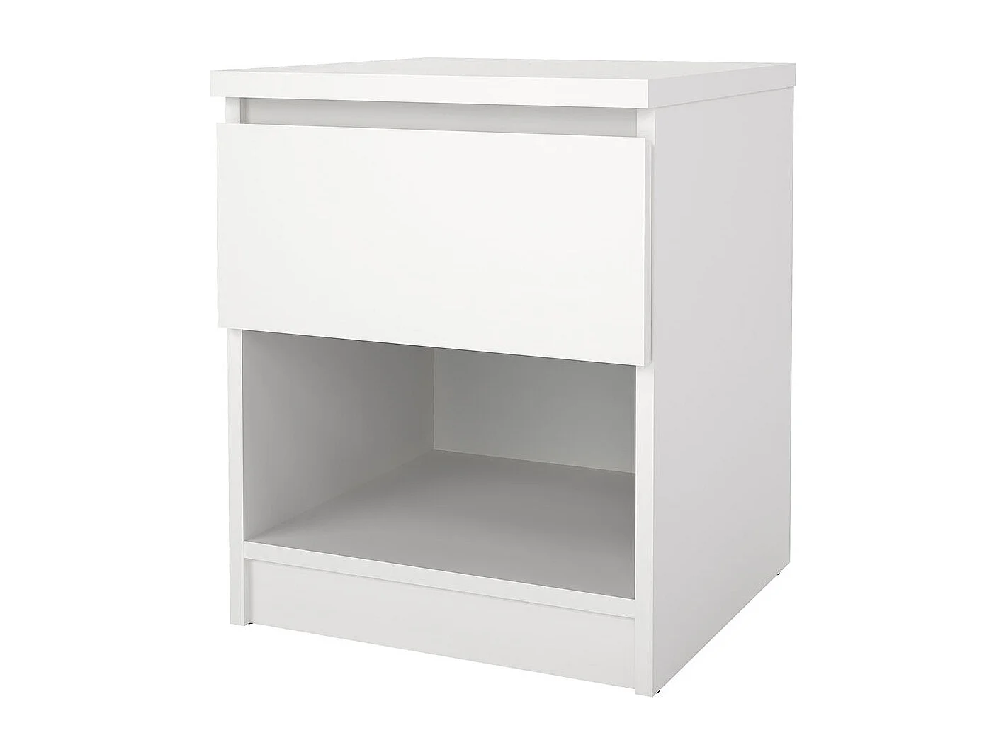 Naia Nachttisch 1 Schublade, 1 Ablage weiß.