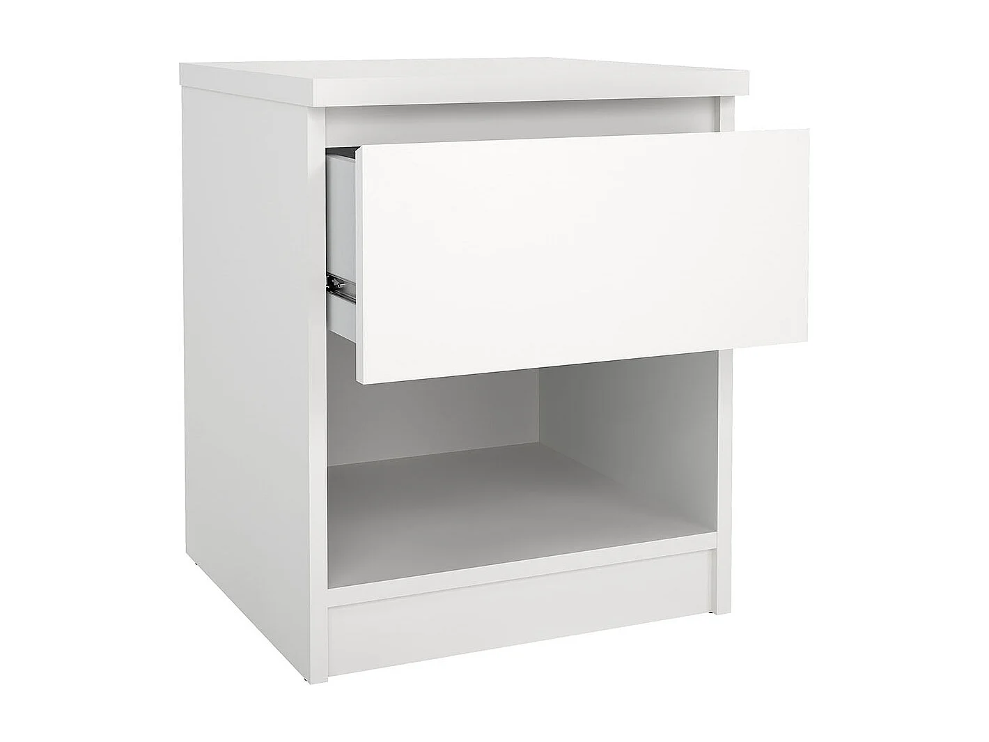 Naia Nachttisch 1 Schublade, 1 Ablage weiß.