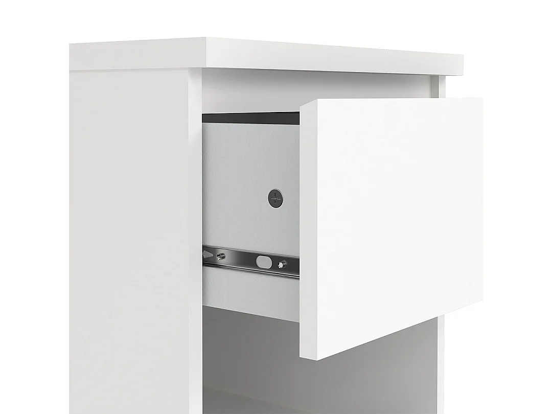 Naia Nachttisch 1 Schublade, 1 Ablage weiß.