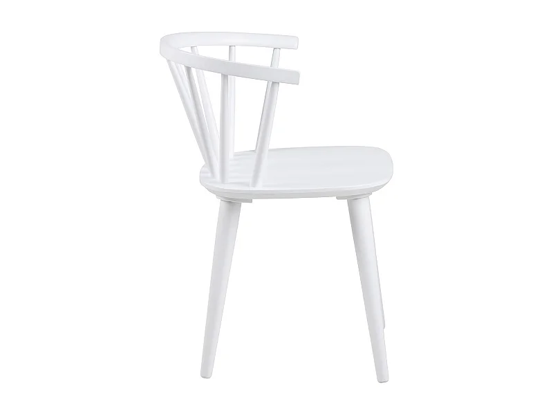 Sedia da pranzo Ida in legno bianco.