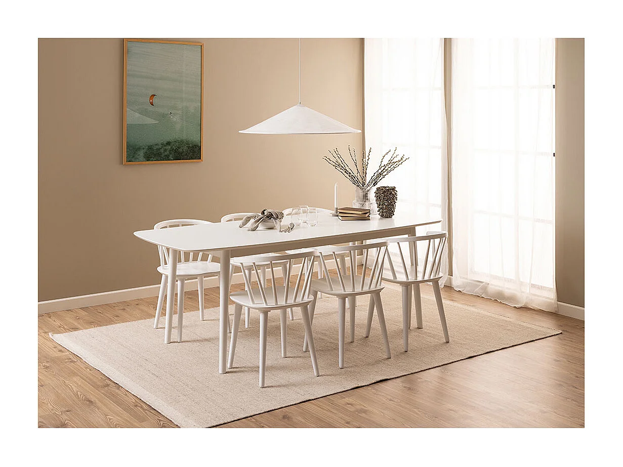 Ida chaise de salle à manger bois blanc.