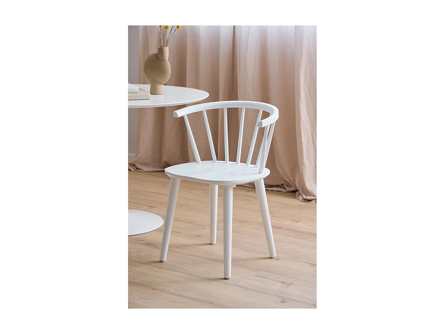 Ida Esszimmerstuhl Holz weiß.