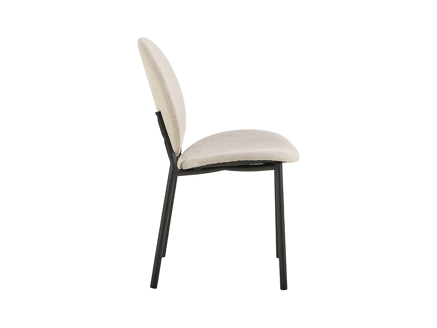 Cliff chaise de salle à manger tissu beige.