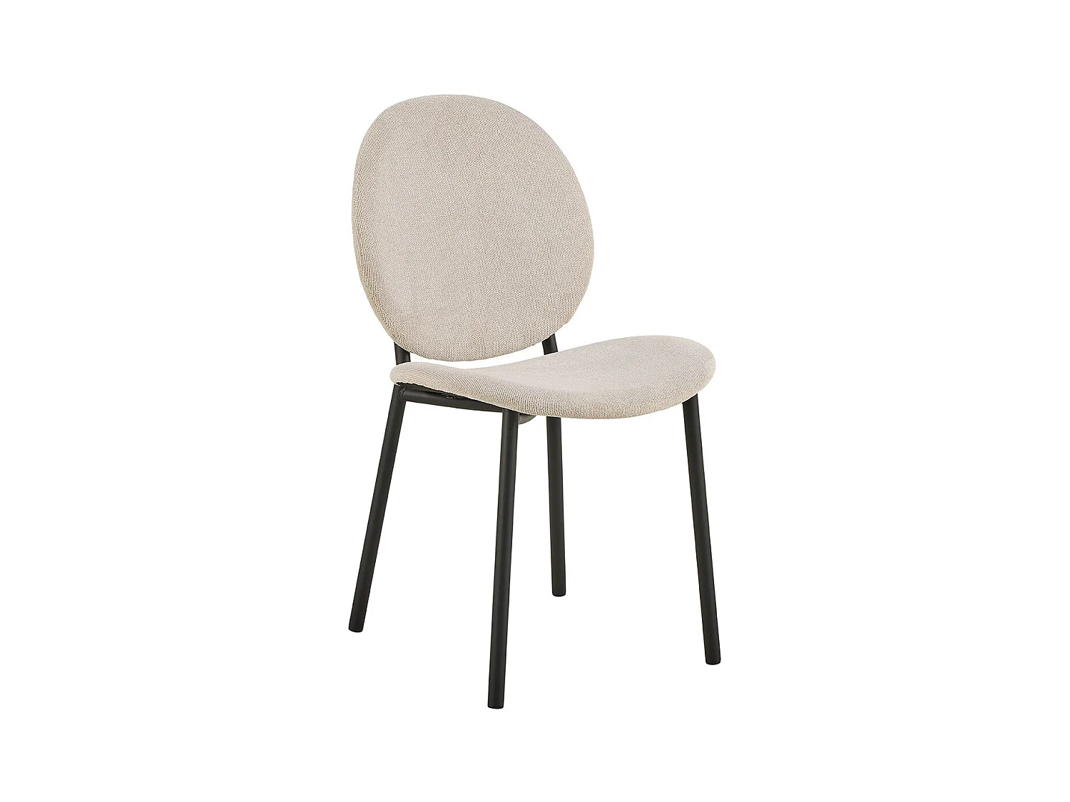 Cliff chaise de salle à manger tissu beige.