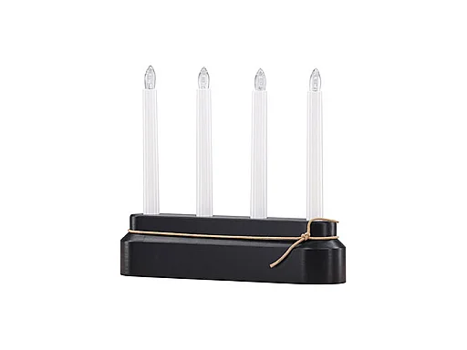 Supporto elettrico per l'avvento Näsfjället a 4 luci, nero.