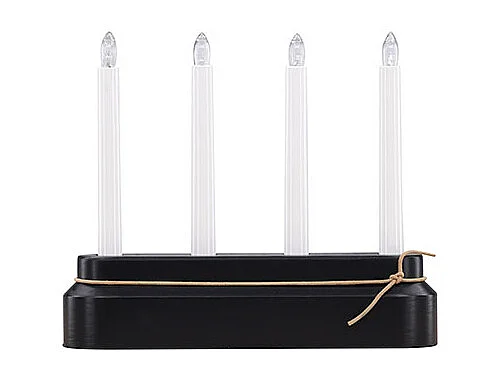 Supporto elettrico per l'avvento Näsfjället a 4 luci, nero.