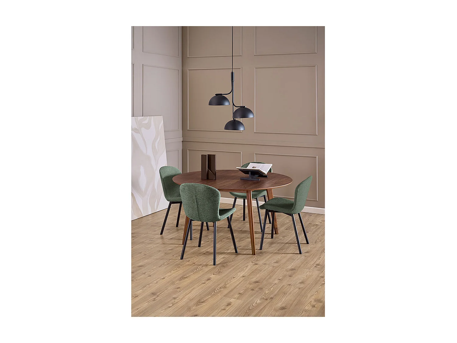 Sedia da pranzo Esra verde.