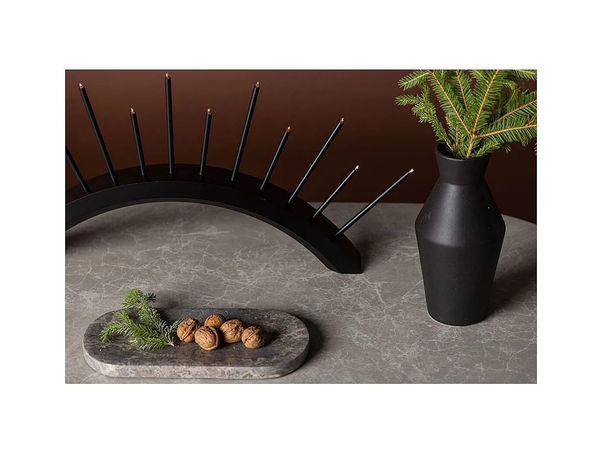 Supporto elettrico per l'avvento Kettilsås, 13 luci, nero.