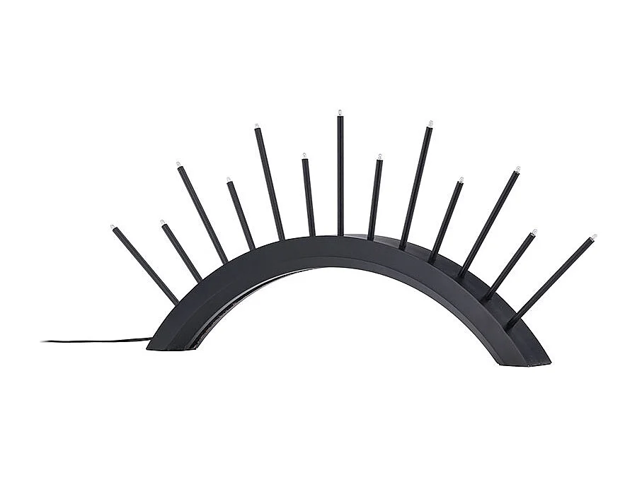 Supporto elettrico per l'avvento Kettilsås, 13 luci, nero.