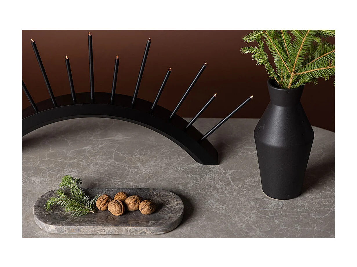 Lampe à Poser Bougeoir "Kettilsas" 55cm Noir