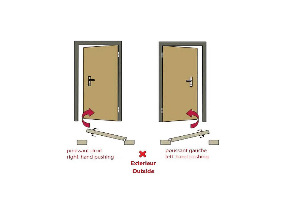 Porte d'entrée en aluminium PASSIVE ALU F2 90 cm anthracite - Poussant: Gauche