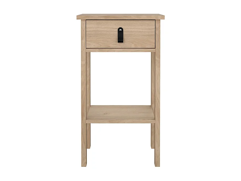 Comodino Madrid 1 cassetto, 1 ripiano decoro rovere.