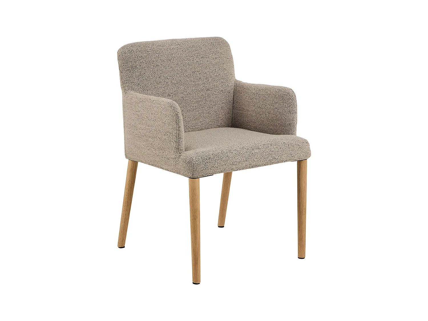 Zoe chaise de salle à manger avec accoudoirs bouclé beige.