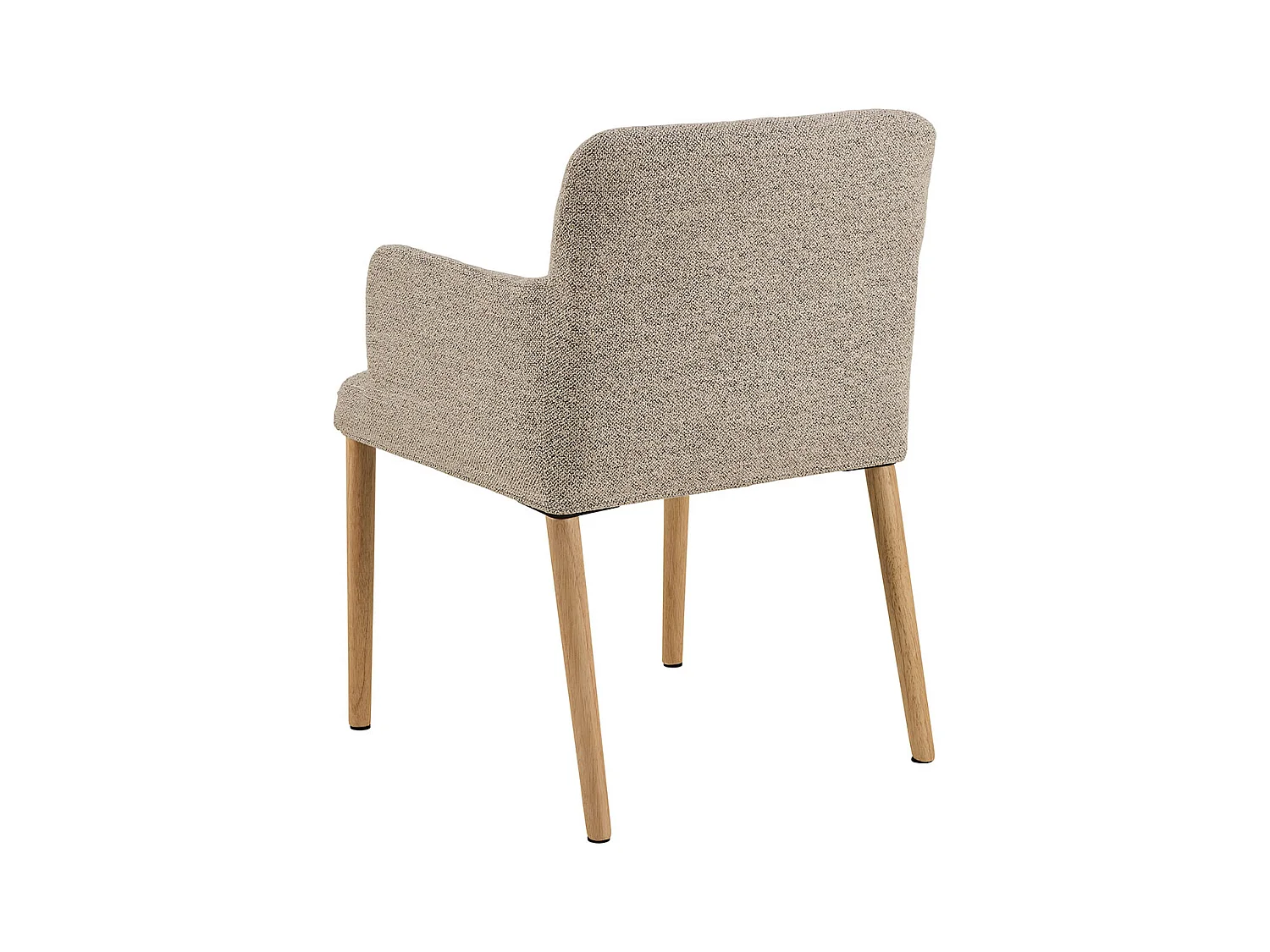 Zoe chaise de salle à manger avec accoudoirs bouclé beige.