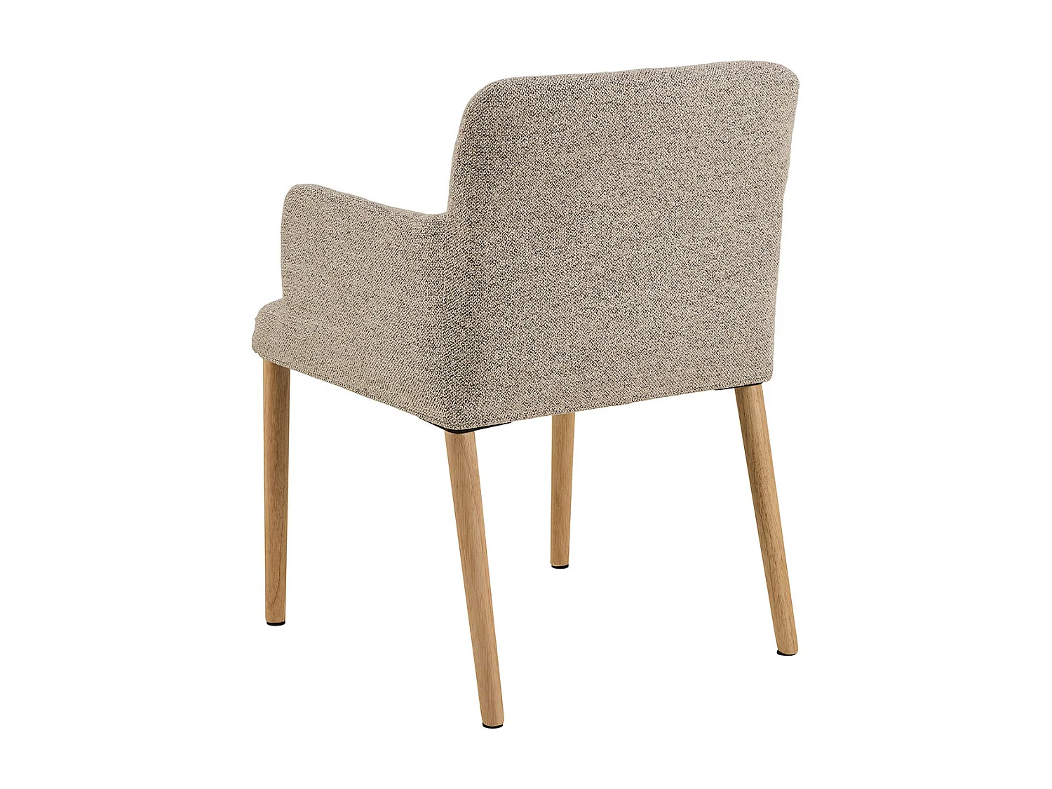 Zoe chaise de salle à manger avec accoudoirs bouclé beige.