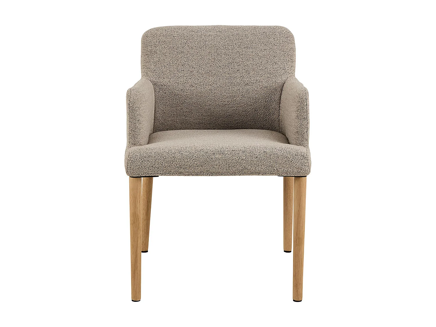 Zoe chaise de salle à manger avec accoudoirs bouclé beige.