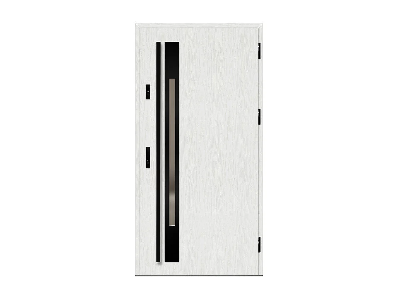 Porte d'entrée en acier avec cadre en aluminium WELS 1 90*200 -100*200 cm - Poussant: Droit - Dimensions: 90 cm