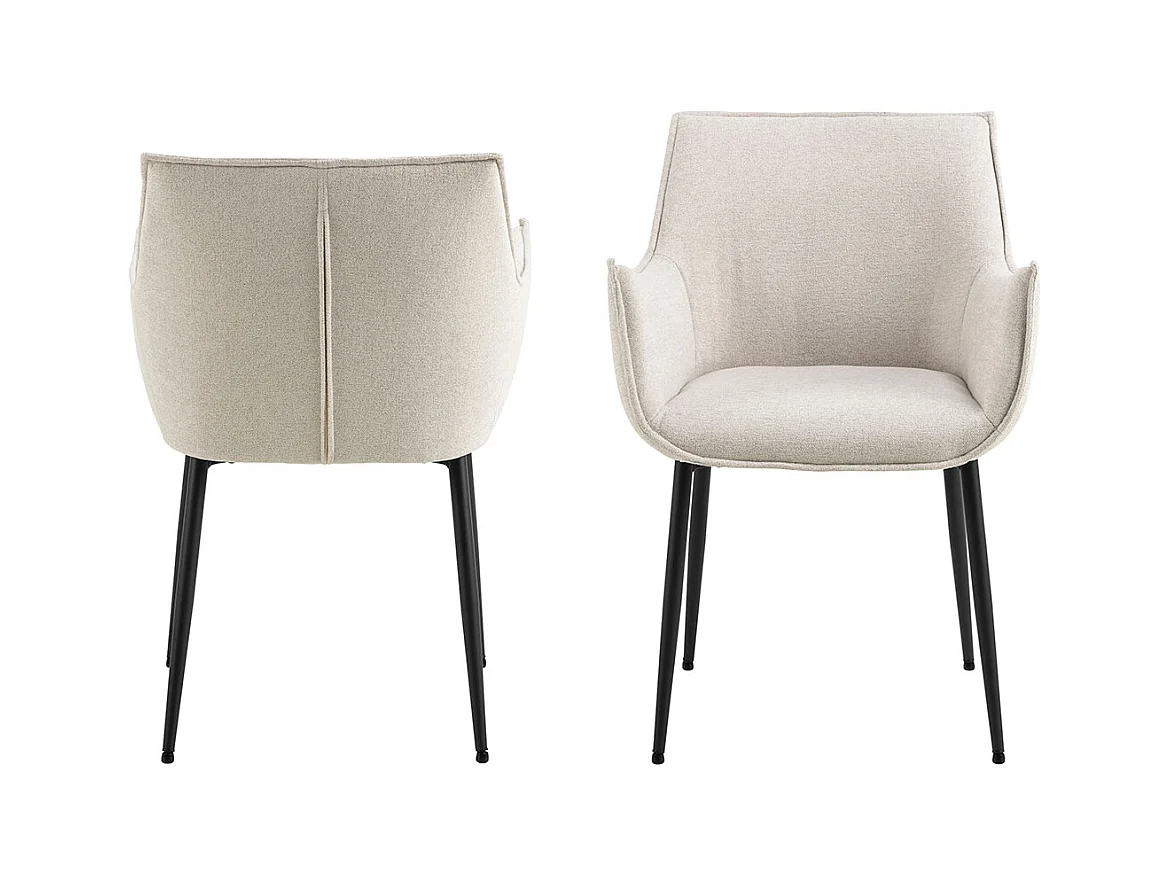 Bonita Esszimmerstuhl Mit Armlehnen Stoff beige.