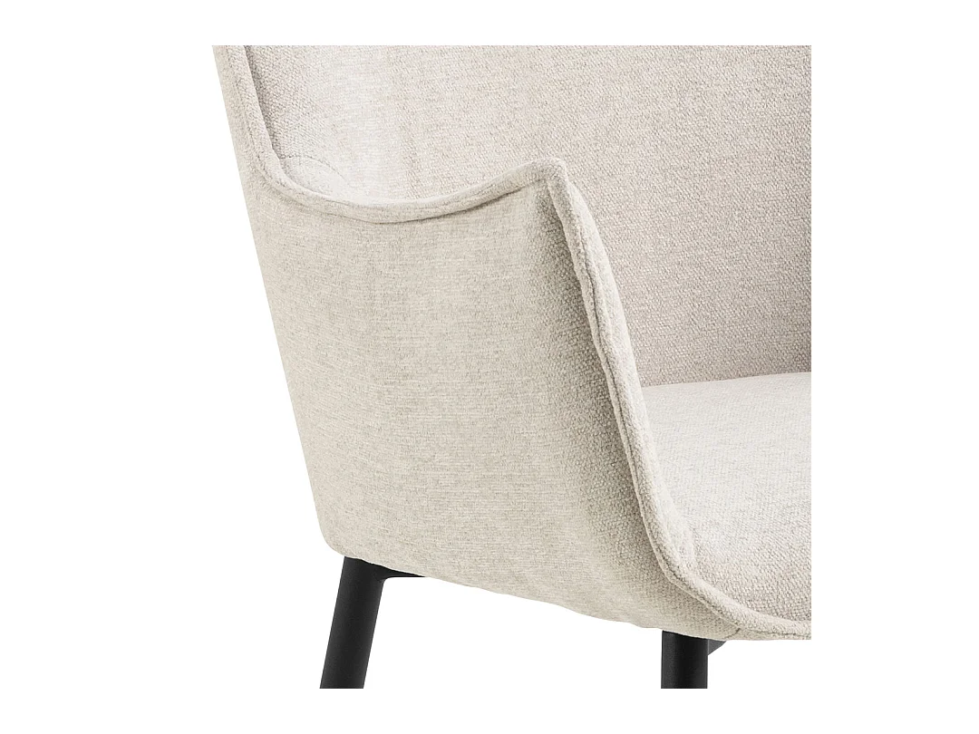 Bonita Esszimmerstuhl Mit Armlehnen Stoff beige.