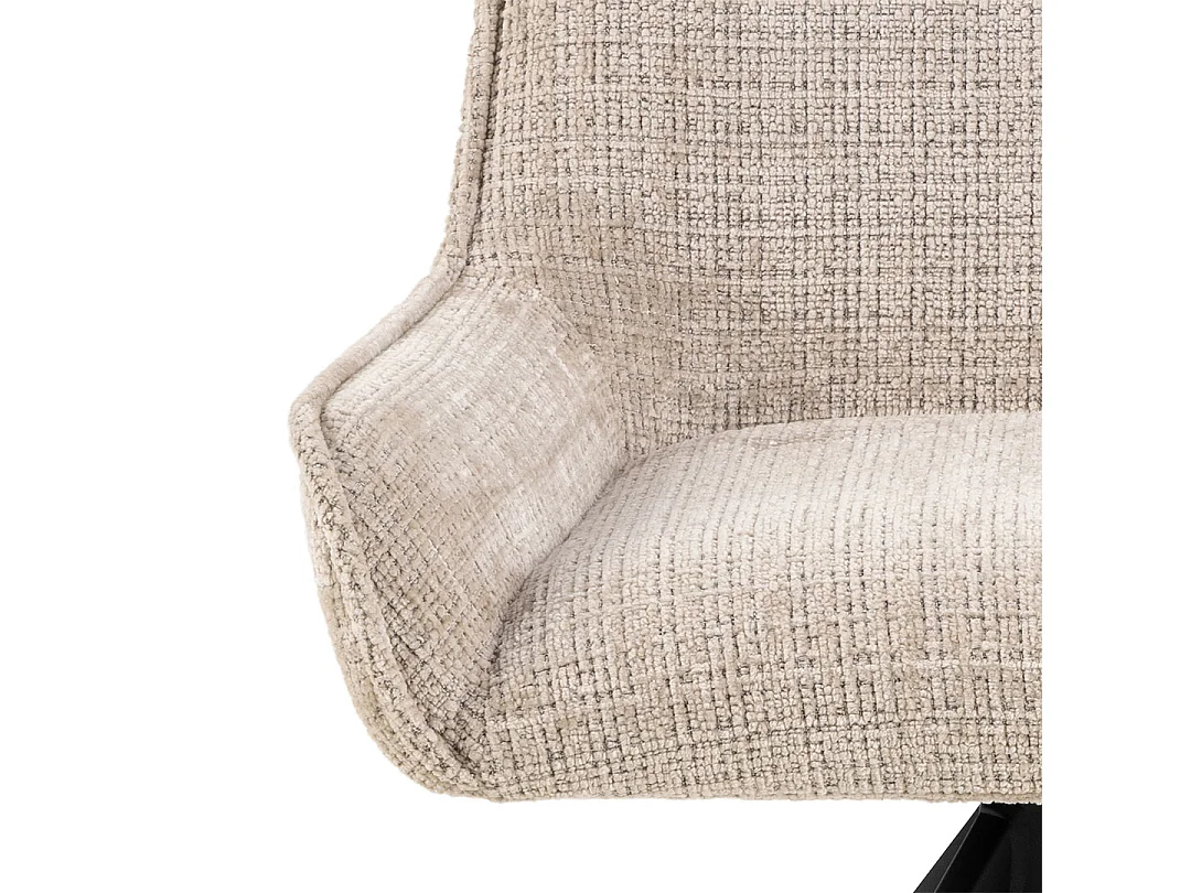 Eddie chaise de salle à manger chenille beige.