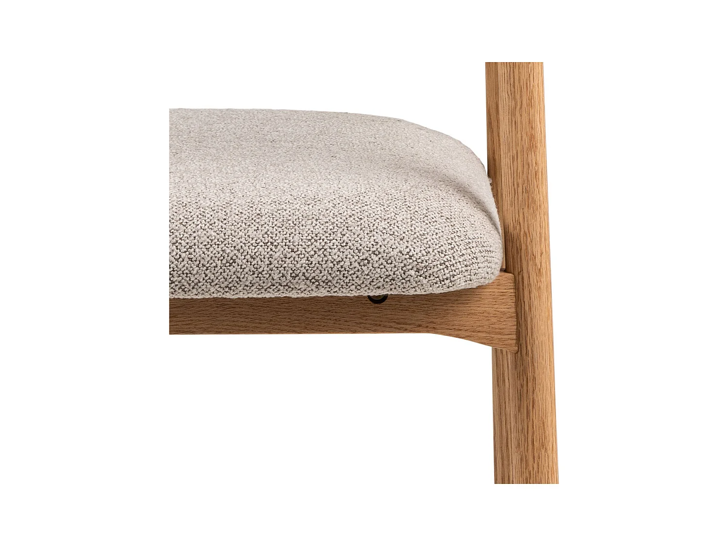 Addi chaise de salle à manger avec accoudoirs bouclé beige.