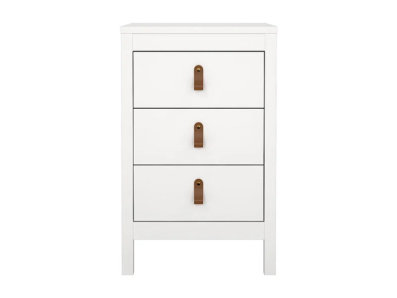 Madrid Nachttisch 3 Schubladen weiß.