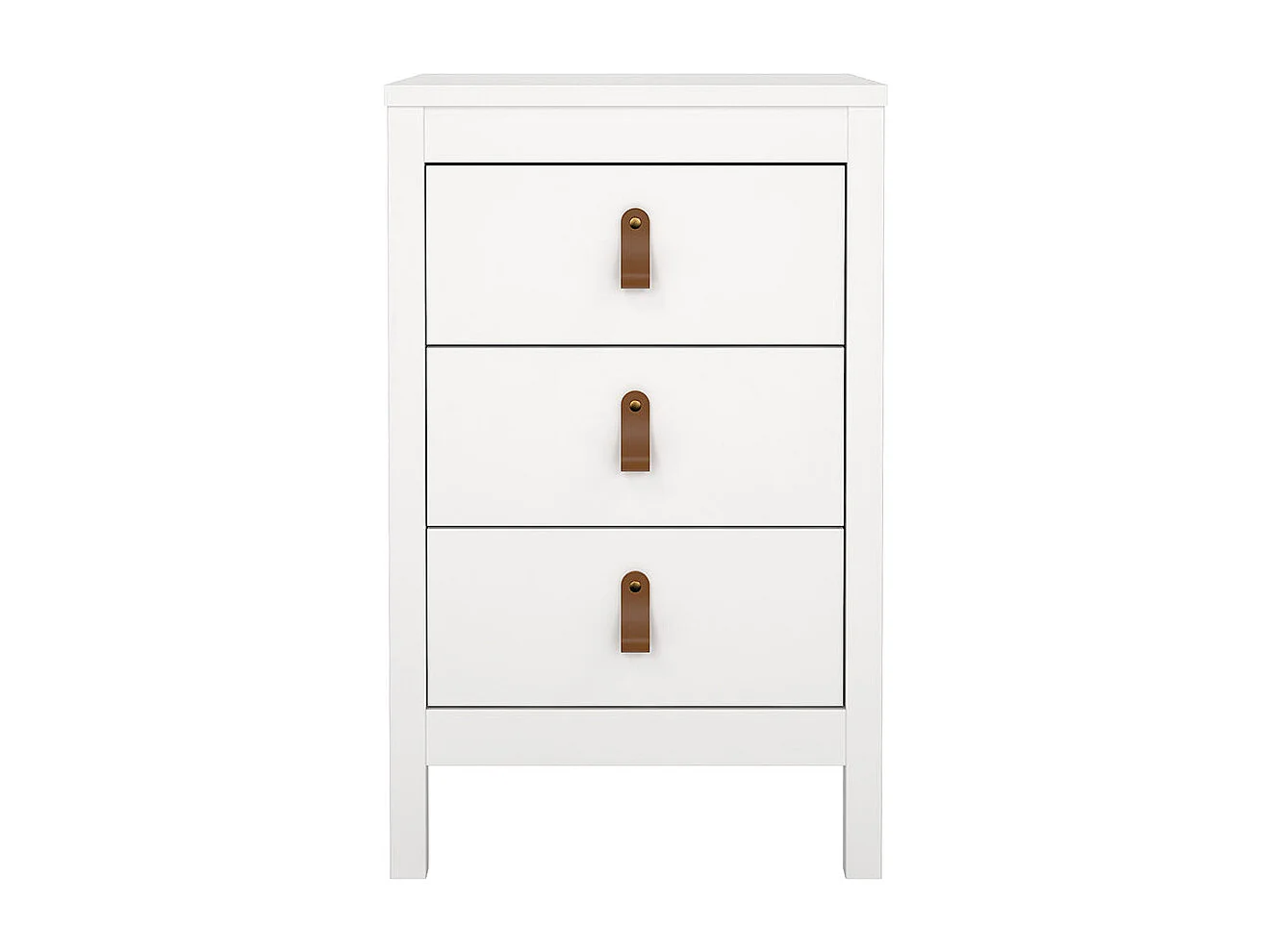 Madrid Nachttisch 3 Schubladen weiß.