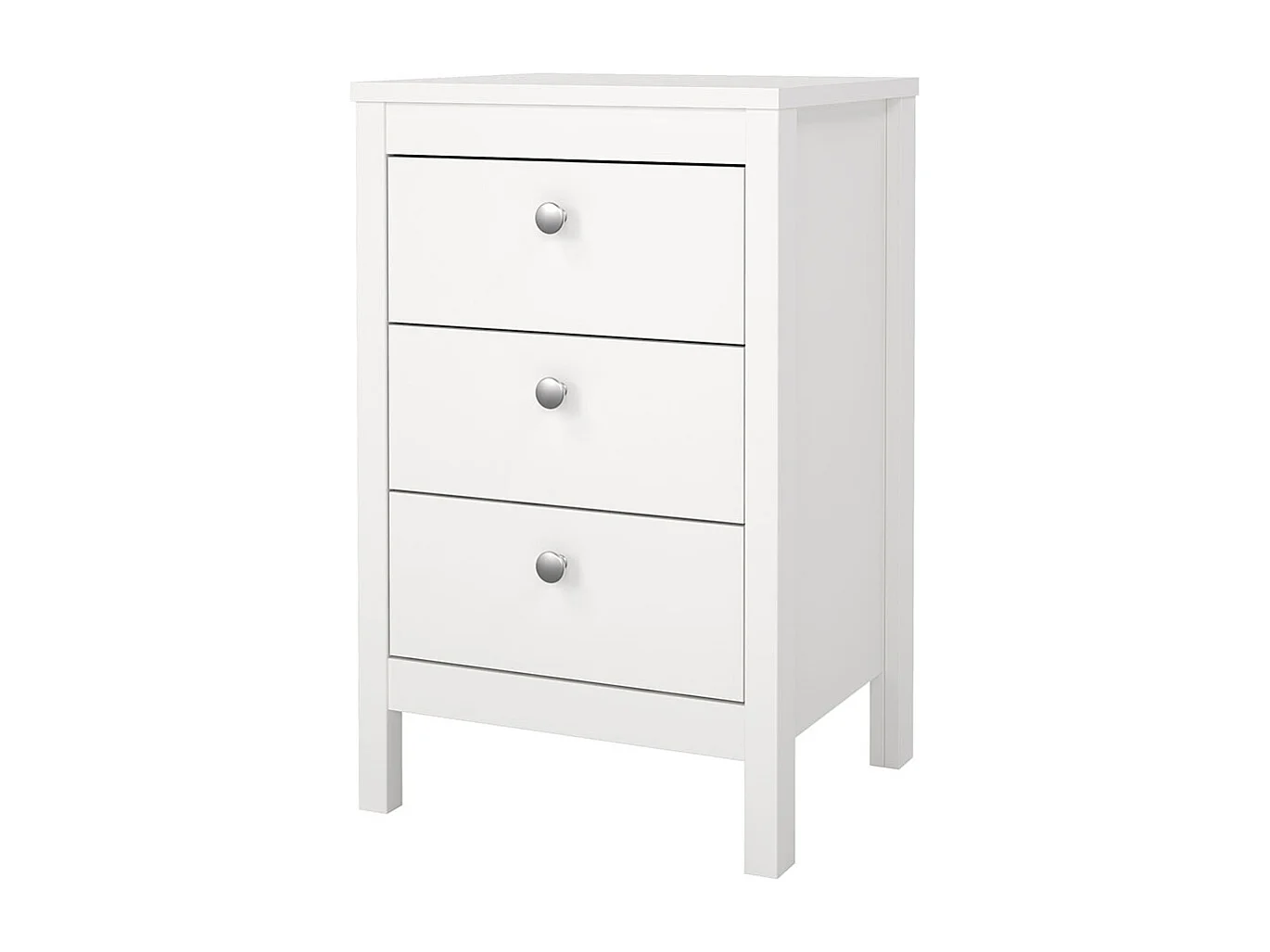 Madrid Nachttisch 3 Schubladen weiß.