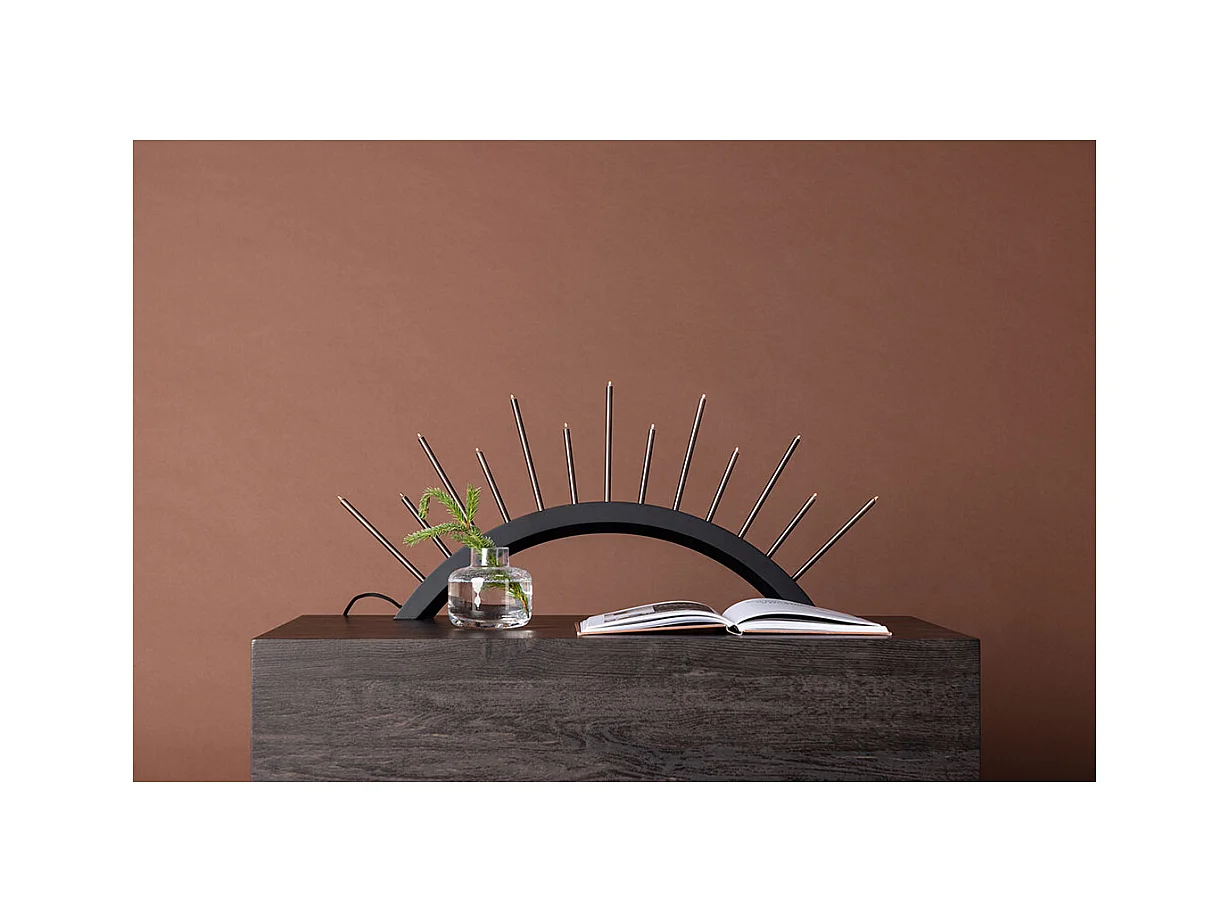 Supporto per l'avvento elettrico Björnrike con 13 luci, nero.