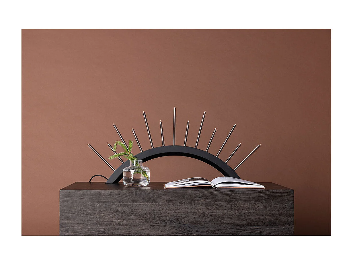 Supporto per l'avvento elettrico Björnrike con 13 luci, nero.