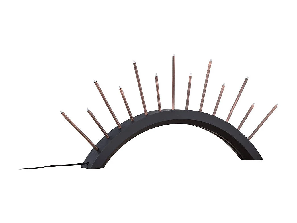 Lampe à Poser Bougeoir "Bjornrike" 55cm Noir