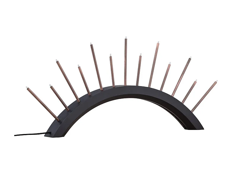 Lampe à Poser Bougeoir "Bjornrike" 55cm Noir