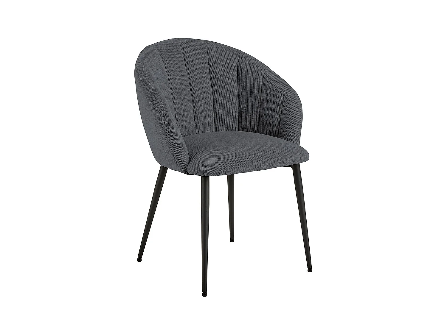 Brime eetkamerstoel met armleuning stof grijs.