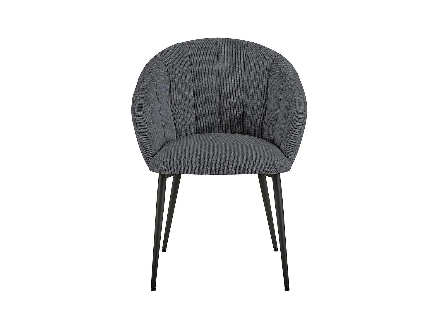 Brime eetkamerstoel met armleuning stof grijs.