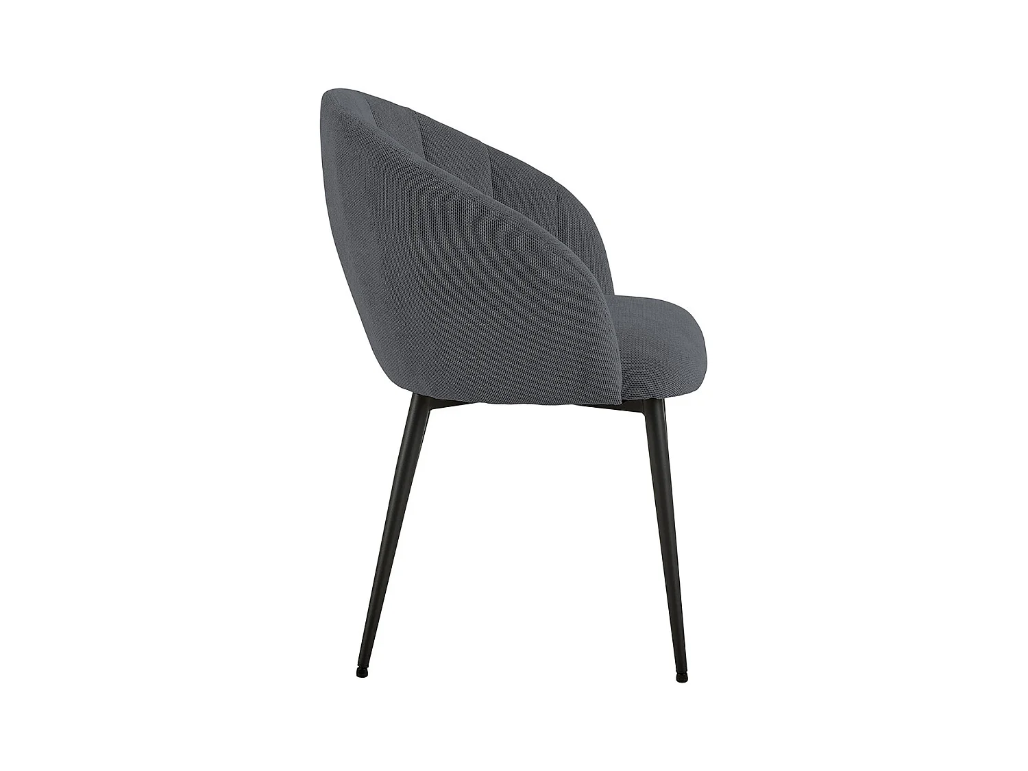 Brime eetkamerstoel met armleuning stof grijs.