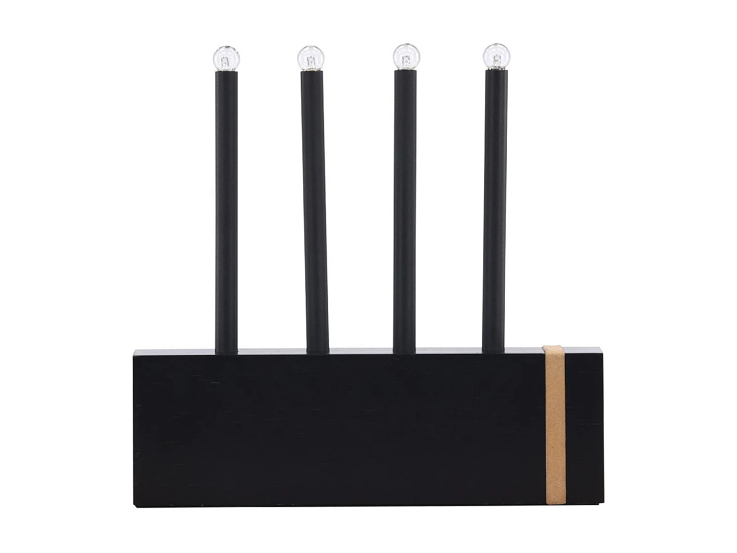 Lampe à Poser Bougeoir "Fjallberget" 25cm Noir