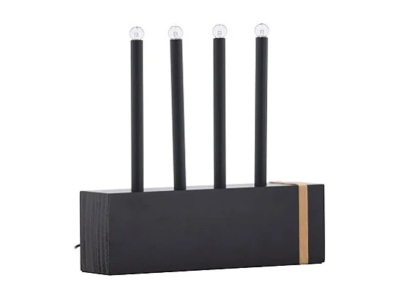 Lampe à Poser Bougeoir "Fjallberget" 25cm Noir