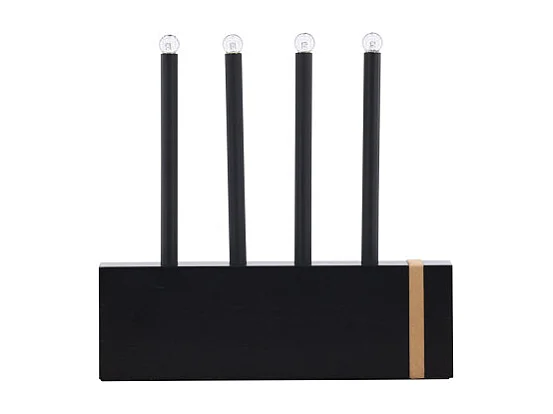 Lampe à Poser Bougeoir "Fjallberget" 25cm Noir