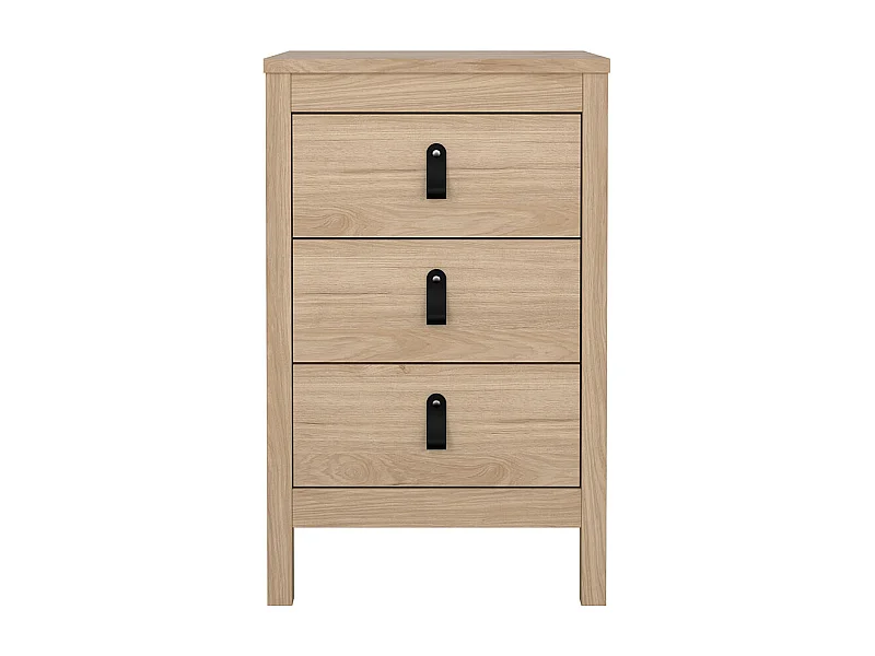 Madrid Nachttisch 3 Schubladen Eichen-Dekor.