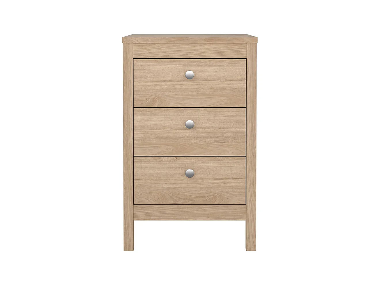 Madrid Nachttisch 3 Schubladen Eichen-Dekor.