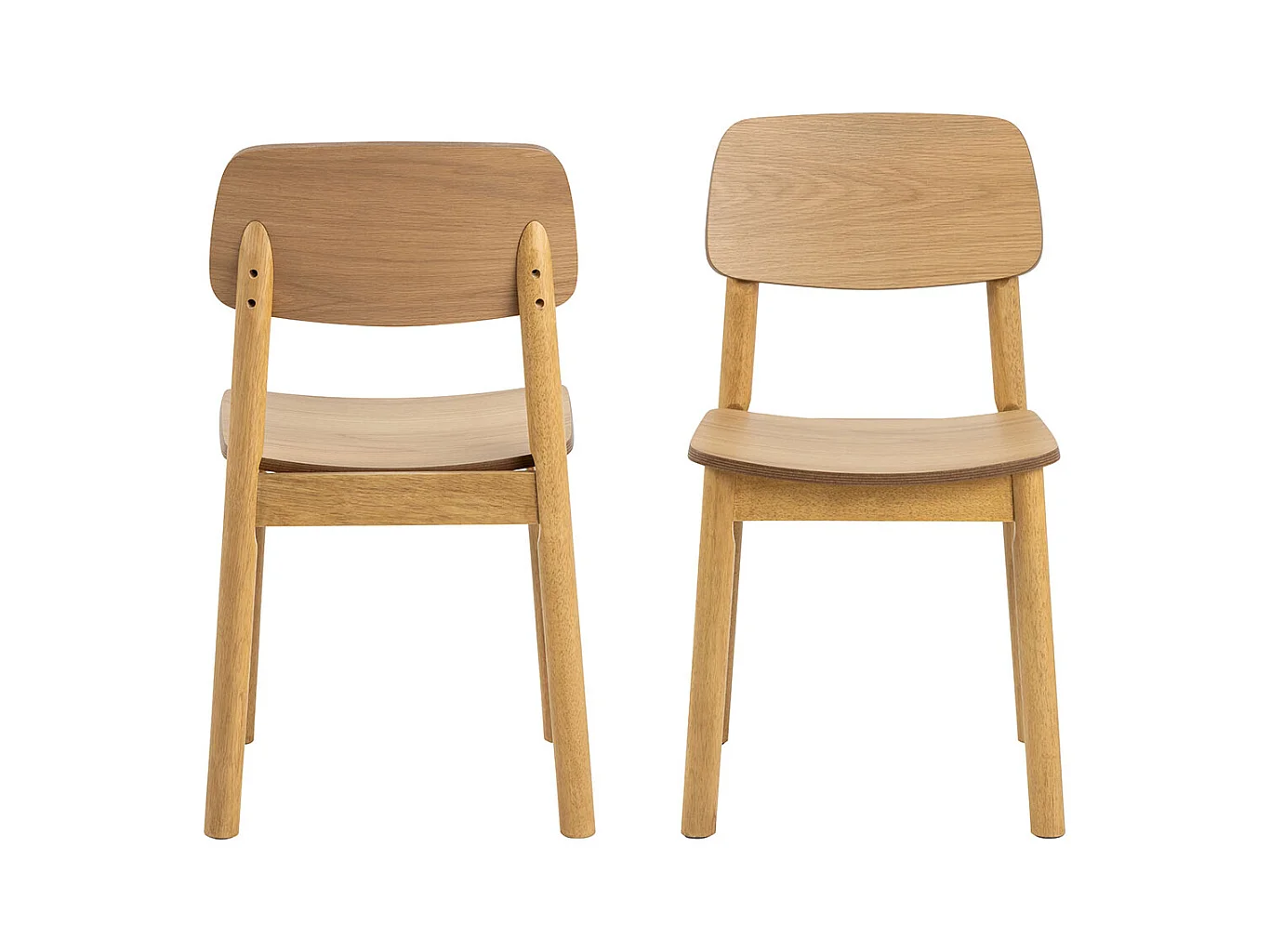 Barlow chaise de salle à manger bois nature.