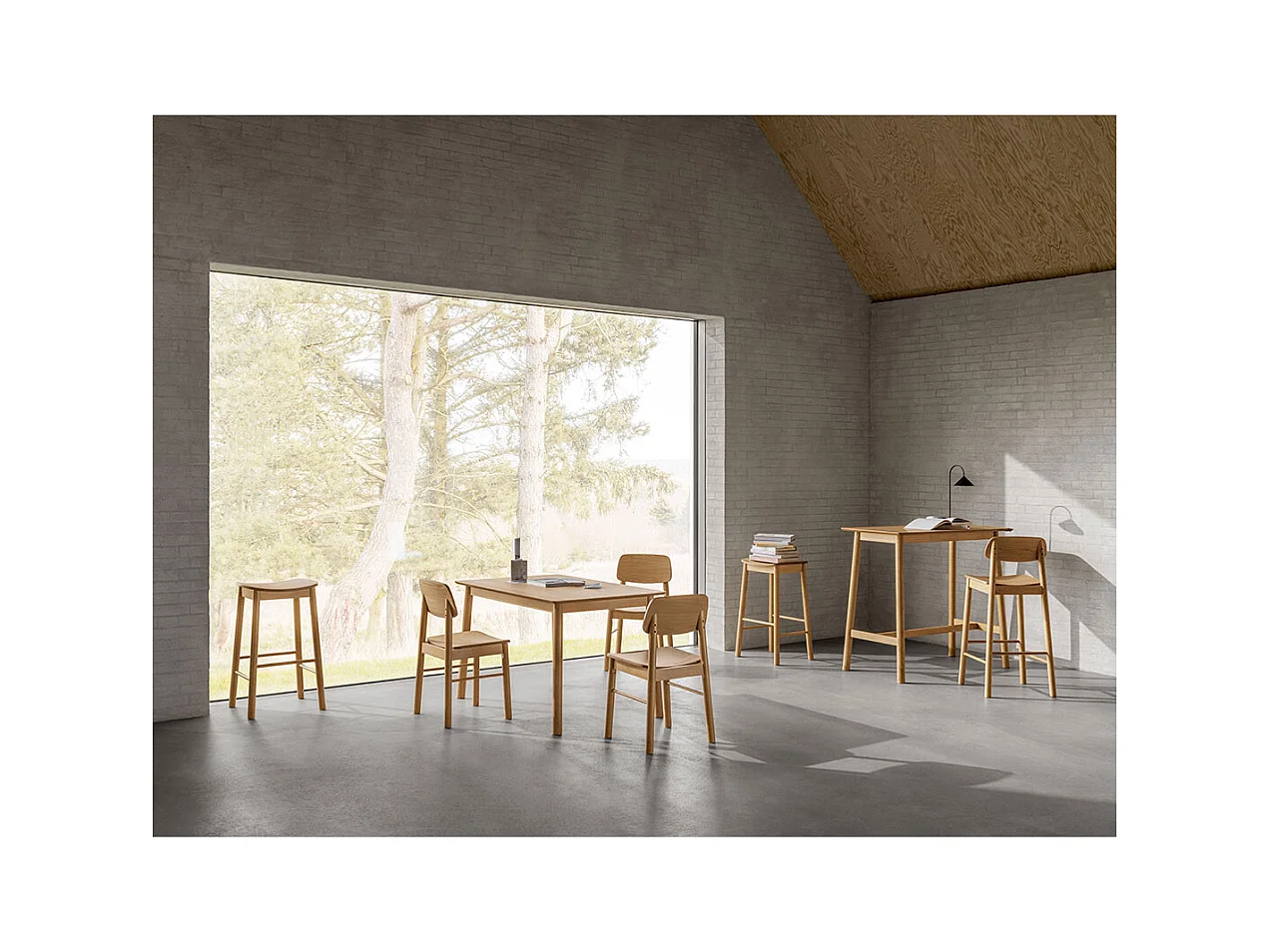 Barlow chaise de salle à manger bois nature.