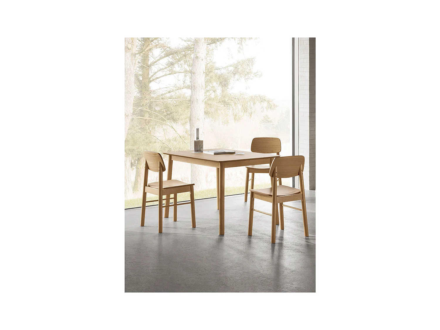 Barlow chaise de salle à manger bois nature.