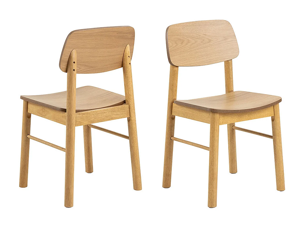 Barlow chaise de salle à manger bois nature.